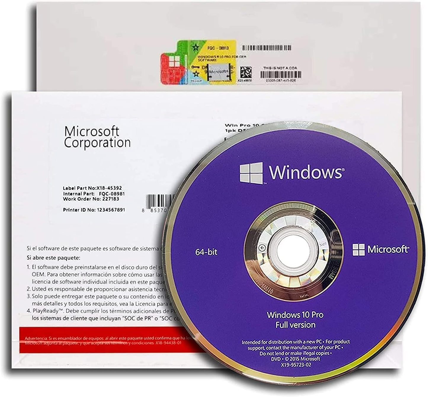 Windows 10 Pro 64-bit OEM DVD | Full Version | Genuine Sealed Package | AUS STOCK [FQC-08929]