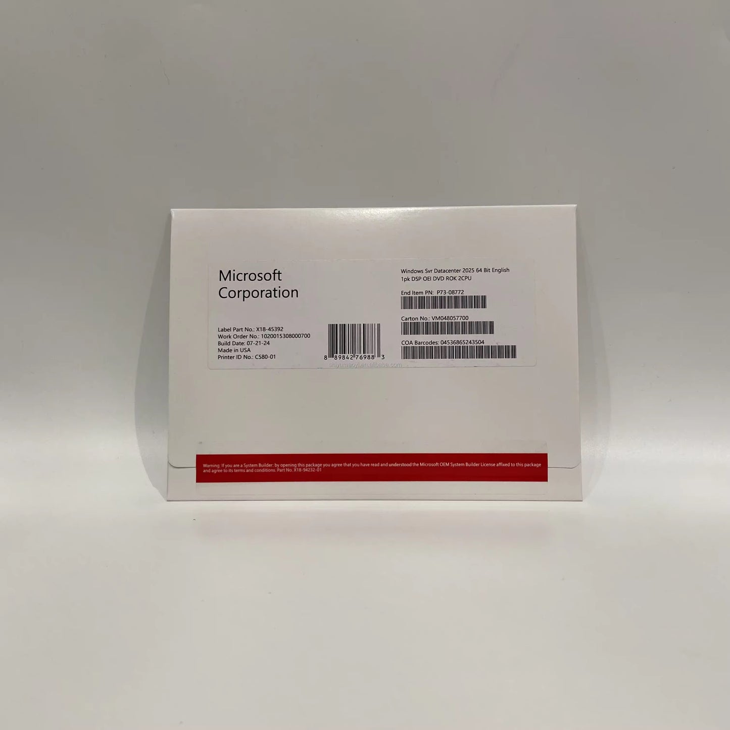 Windows Server 2025 Datacenter 64-bit OEM DVD 16-Core | Full Version | Genuine Sealed Package | AUS STOCK [EP2-25149]
