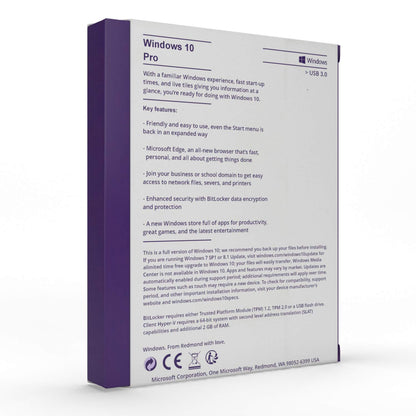 Windows 10 Pro 32/64-bit USB Flash Drive | Full Version | Genuine Retail Box | AUS STOCK [HAV-00060]