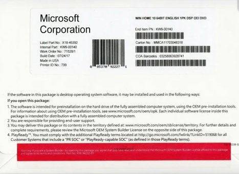 Windows 10 Home 64-bit OEM DVD | Full Version | Genuine Sealed Package | AUS STOCK [KW9-00139]